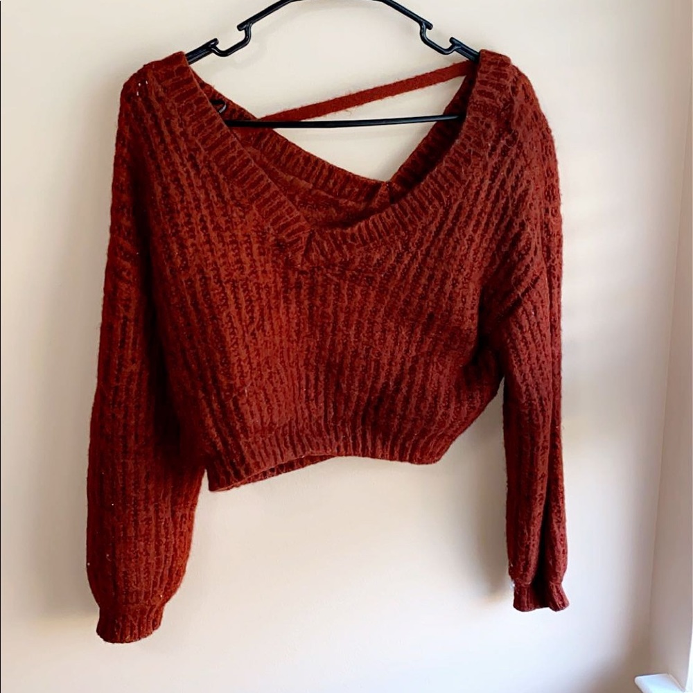 Dark Orange Long-sleeve sweater